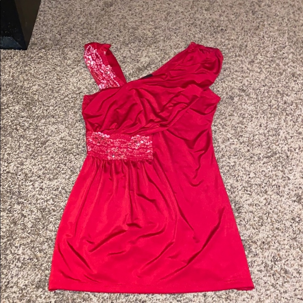 Day trip off shoulder tank